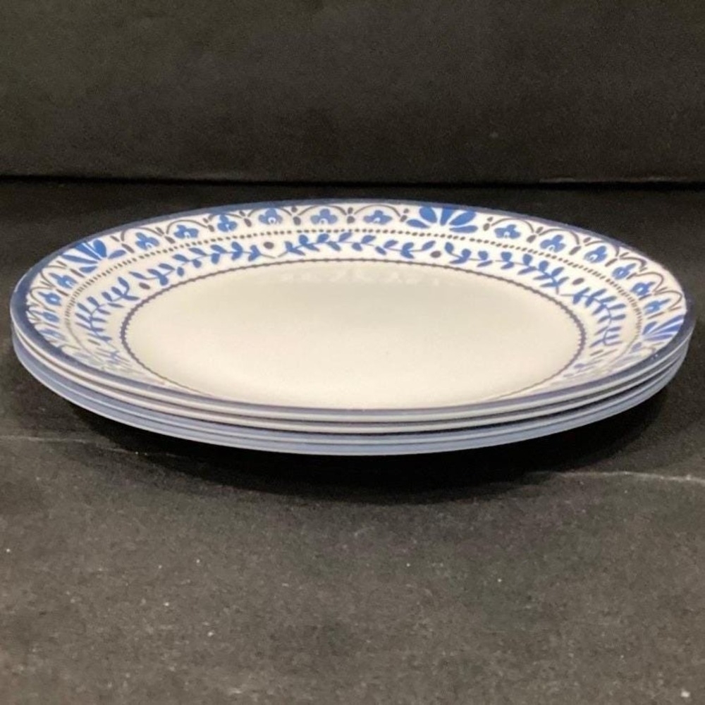 Corelle Portofino Salad Plates, Set of 4, Italian Coastal Blue & White Dishes - Picture 8 of 10